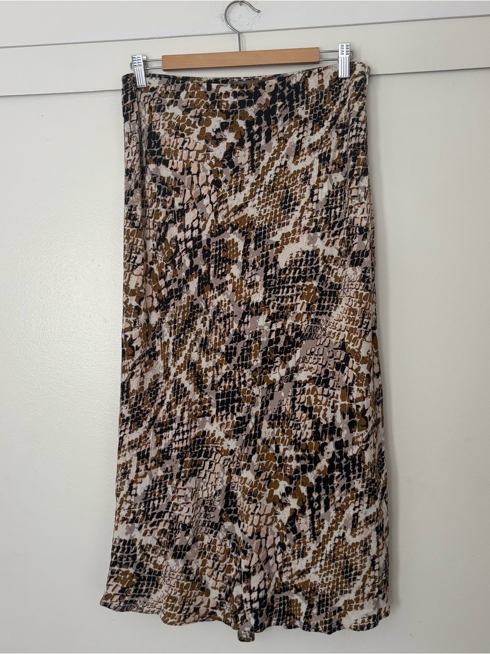 Anthropologie Animal-Print Skirt in Brown, Black, Cream